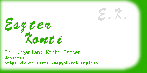 eszter konti business card